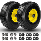 Menxigoc 10-inch flat-free wheel ready for rugged outdoor use and no flats.