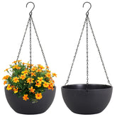 Meowell 10-inch black hanging planter for indoor or outdoor display