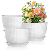 Meowell 12-inch ripple pot with textured surface for indoor-outdoor displays.