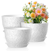Meowell 12-inch ripple texture pot for indoor or outdoor display.