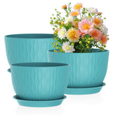 Meowell water ripple pot 12-inch showcases textured modern design for indoor or outdoor plant displays.