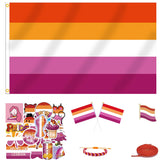 MEPLUM Pride lesbian flag 3x5 ft outdoor display for visibility and celebration.