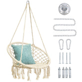 Mertonzo hammock swing chair indoors offers cozy kids seating.