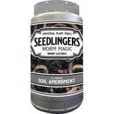 Messinas Seedlingers Worm Magic 2.5 lb bag boosts soil fertility for healthier plants.