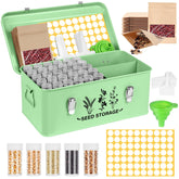 METCRY seed storage box metal tin for organized seed collection and protection