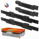 MeWeBlue wind guards attached to 22-inch Blackstone griddle top improve heat control