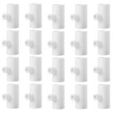 MEWTOGO 20-pack PVC tee fittings for chicken waterers, cost-efficient flock water distribution.