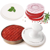 Meykers burger press with 5-inch patty mold for uniform patties