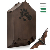 Mezchi bat house front view with spacious dual chambers for roosting.
