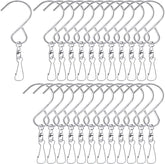 MFDSJ 24-pcs swivel clip set for versatile hanging of wind chimes and planters