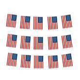 mflagperft american flag banner 38ft with 30 flags, ideal for outdoor parades