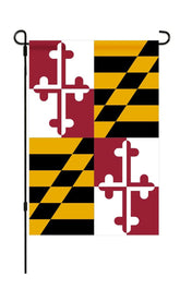 mflagperft Maryland flag small 12x18 on flagpole for lasting outdoor display