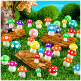 MGZTTHW 64pcs tiny mushrooms for fairy gardens to add whimsy and color