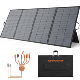 MHPOWOS 400W foldable solar panel folded for compact storage and quick setup.