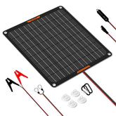 MHPOWOS solar charger 10W powering car batteries in daylight