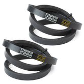 Mhrxusd 07200536 auger-drive belt set front view enhances snow clearing efficiency.
