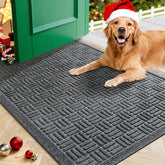 Mibao front-door mat 36x24 grey traps dirt and moisture to keep floors clean