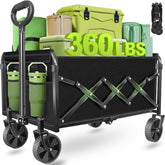 Micieitie foldable wagon cart with wheels ready for outdoor trips and heavy loads.