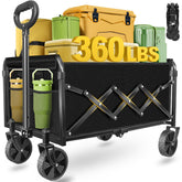 Micieitie foldable wagon folded for compact storage
