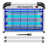 Micnaron fly trap indoor zapper with 2800V grid attracts and eliminates flying pests indoors.
