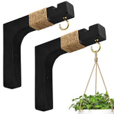 Micovay plant hanger hook with top indent secures plant rings for stable hanging