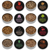 Micovay smoking wood chips 8 flavors pack front view for aromatic cocktails and grilling