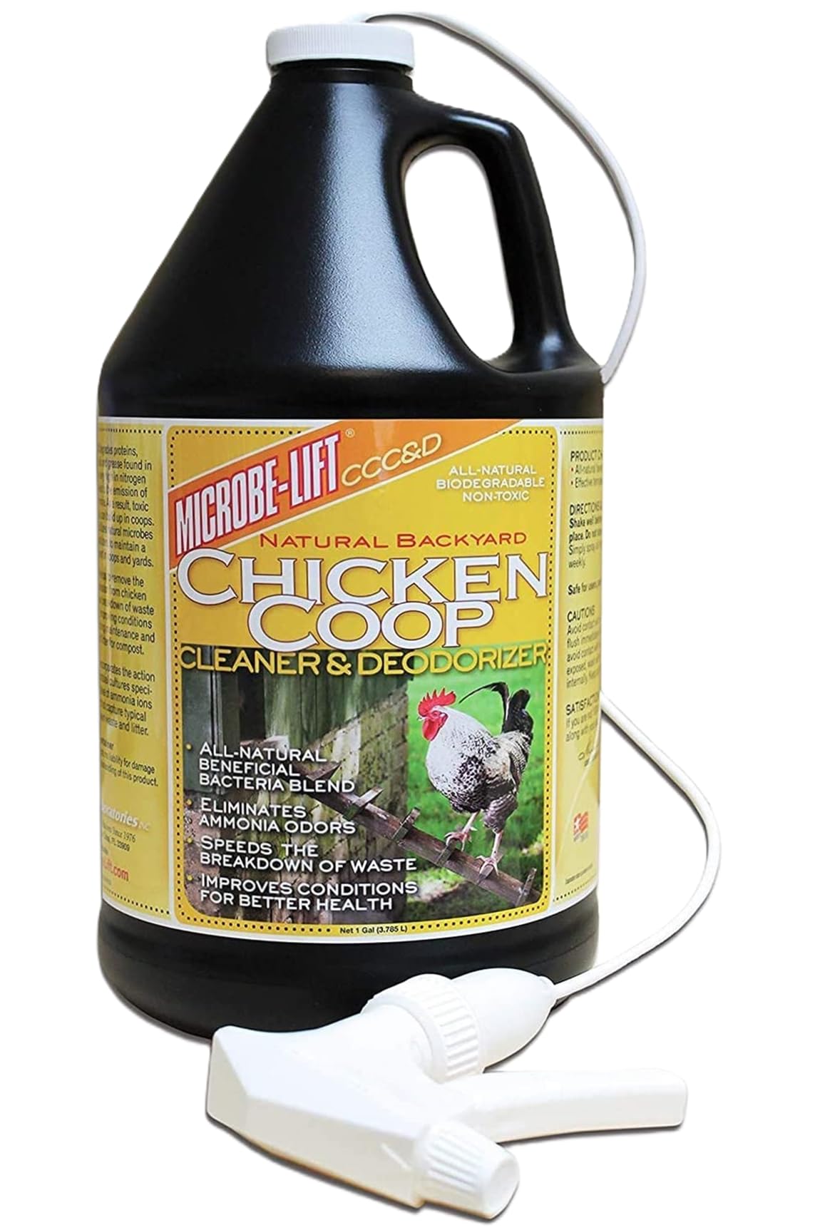 MICROBE-LIFT chicken coop cleaner bottle ready for spray cleaning