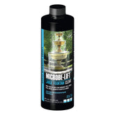 Microbe-LIFT Large Fountain Clear bottle pour showing simple application for clearer fountain water.