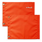 MIDLE two-pack orange safety flag 9x12 for high visibility warnings on roads