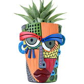 Midogaigai Abstract Face Planter front view with vibrant hand-painted finish.