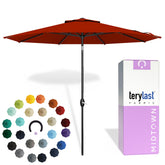 Midtown Umbrellas apple red canopy ready for outdoor shade and style