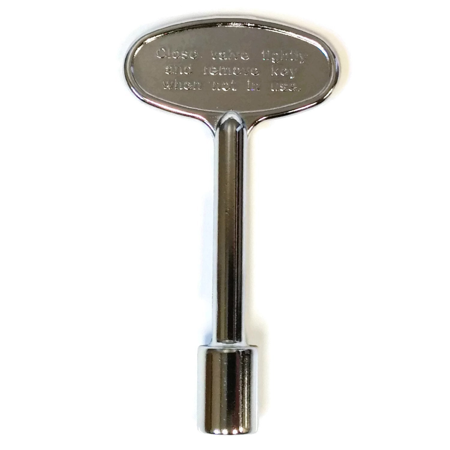 Midwest Hearth universal valve key in polished chrome for easy gas fire pit access and operation.
