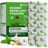 Migdracy peppermint mouse repellent pouch placed in basement deterring rodents effectively