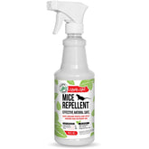 Mighty Mint spray bottle for indoor rodent deterrence along baseboards.