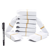 MIHEY 4 inch white plastic plant labels for durable garden labeling