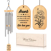Milcier Aunt wind chimes 25.5-inch design for porch or garden, calming melodies in breeze.