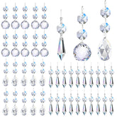 Milkary 44-pack spherical crystal prisms illuminate spaces with sparkling reflections.