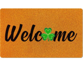 Mindsoft St Patrick's Day doormat front door with shamrocks for festive curb appeal