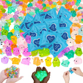 Mini glow-in-the-dark animal resin models for whimsical night display.