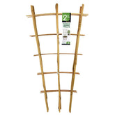 Mininfa natural bamboo ladder trellis front view for sturdy 24-inch plant support