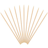 Minisland premium 6in bamboo skewers for appetizers, sturdy and ready for fruit kabobs.