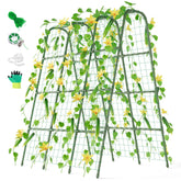 Miory cucumber trellis u-frame assembly for stable vertical gardening.