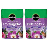 Miracle-Gro African Violet potting mix bag for 8 qt two-pack