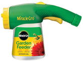 Miracle-Gro Garden Feeder assembly shown for hose-end setup.