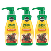 Miracle-Gro Indoor Plant Food bottle pour showing instant nutrients for thriving houseplants