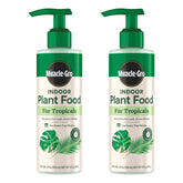 Miracle-Gro Indoor Plant Food for Tropicals bottle boosts lush foliage on tropical houseplants.