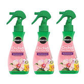 Miracle-Gro Orchid Plant Food Mist RTU3 bottle close-up for easy orchid care.