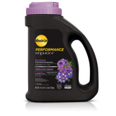 Miracle-Gro Performance Organics Blooms granules bag ready for use, supplying organic nutrients for flowering plants