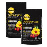 Miracle-Gro Performance Organics container mix bag for vibrant potted plants.