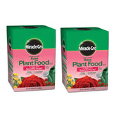 Miracle-Gro Rose Food container ready to feed roses quickly for vibrant blooms.